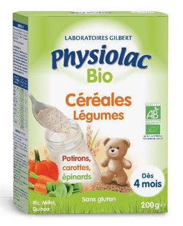 Physiolac Bio Céréales Légumes 200g